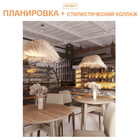 Планировка + стилистический коллаж. До 100 кв.м.
